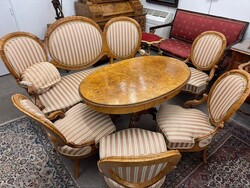 NEO-BAROKK SZALON GARNITÚRA 6 DARABOS, KIFOGÁSTALAN ÁLLAPOTBAN!