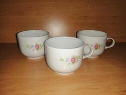 Alföldi porcelán virágmintás csésze - 3 db egyben (16/K)