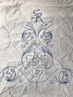 KONYHARUHA  - 102 x 57 cm - KÉT VÉGÉN HÍMZETT - LENVÁSZON - RÉGI - HIBÁTLAN