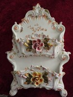 Olasz fali levéltartó porcelánból