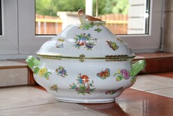 Herendi Viktória VBO madárfogós 12 személyes levesestál