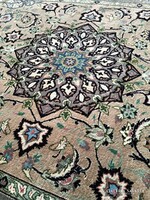 Iráni kézi csomózású selyem konturos Tabriz Perzsa szőnyeg ALKUDHATÓ