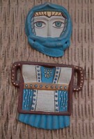 Nő és férfi kerámia figurák