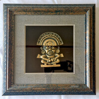 Inka motívummal díszített 3D falikép (40x40x4,5)