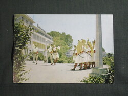 Képeslap,Európa,Albánia,Tirane,népviselet,népművészet,néptánc, 1975-