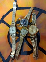 Chaika , Glashütte 2 db, Zaria . Alkatrésznek àrulom,nem müködnek.