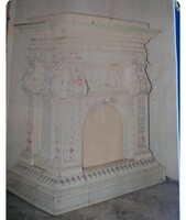 Zsolnay-Mattyasovszky László  különleges  antik egyedi Zsolnay kandalló