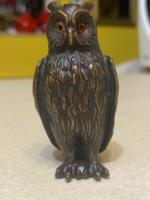 Bécsi bronz bagoly, 8 cm, 270 gramm