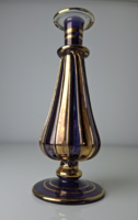 Beautiful Purple Gold Iridescent Blown Glass Vase 10.5 cm