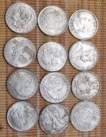 12 db USA kereskedelmi ezüst 1 dollar, copy, különbözőek