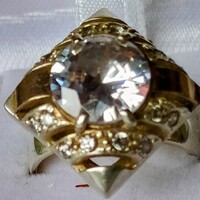 Antik G1yűrű. Orosz ezüst 925. Arany 375. Méret - 53 (17).   Súly - 7,55 gramm.