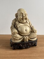FESTETT, NAGYMÉRETŰ BUDDHA SZOBOR 23 CM