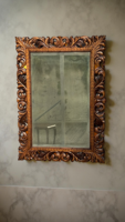 Kézzel faragott antik florentin keret vaktükörrel