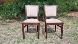 2 db régi kárpitos - rugós támlás szék