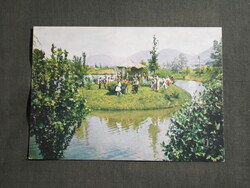 Képeslap,Európa,Albánia,Tirane,tó,népművészet,népviselet látkép,részlet, 1975-