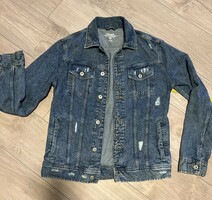 “Szaggatott”Farmer dzseki, kabát férfi M