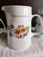 Alföldi tölcsérvirág mintás porcelán kancsó