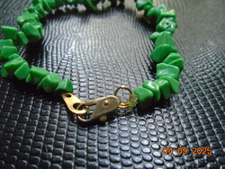 Aventurin ásvány karkötő aranyozott kapoccsal