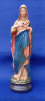 Szűz Mária 45 cm üreges gipsz szobra 1910-20 évek