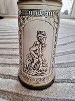 Ón fedeles német kerámia (vadász)korsó jelzéssel
