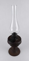 1W923 Régi fém petróleum lámpa cilinderrel 43 cm