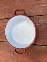Riesswerke 1 márkájú lábos. Sötét barna.,füles.Átmérője: 17 cm Az egyik fülénél kis sérülés alul.