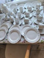 Német porcelán Fena Porzellan kávéskészlet 12 személyes,+11 db reggeliző tányér eladó!
