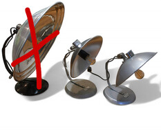 Asztali lámpa, retro hősugárzóból, egyben