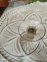 Üveg Talpas torta tál