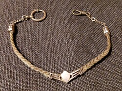 Zsebóralánc  28 cm , antik db . 002 .Szövet és fém . F2025