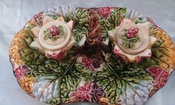 Gyönyörű Eichwald Majolika Só Borsszóró