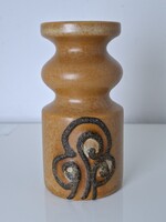 Retro Fat Lava mid century német iparművész kerámia váza stúdió váza 14.3 cm