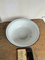 Zománcos zománcozott 40.5 cm-es rózsaszín  lavór falusi lavórtartóba lavórtartó