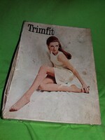 Vintage USA TRIMFIT CALIFORNIA -pezsgőszín nylon harisnya termék papír doboza - 20 X 16 cm