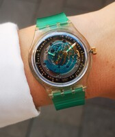 Swatch automata - Egyesült Nemzetek 1992-es Föld-csúcstalálkozó - Tiktakwatch szervizkártyával