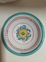 Hajas Ida - Poszthabán kerámia öblös fali tál, tányér - 4,5 x 16 cm