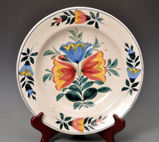 19.szd-i  falitányér, MISKOLCZ jelzéssel. kézzel festett, 29cm.