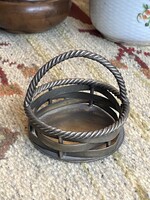 FÉM ÉKSZERTARTÓ KOSÁR, FONOTT MINTÁVAL