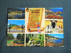 Képeslap,Franciaország,Monaco,Monte-Carlo,Monacói Hercegi Palota Kastély,Port,kikötő,1975-