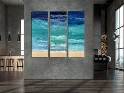 JMModernAbstract SEA BREEZE 90X80 cm-es festmény feszített vásznon