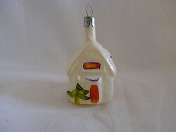 RÉGI ÜVEG KARÁCSONYFADÍSZ - HÁZIKÓ!