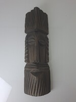 Régi erdélyi fafaragás faragott férfi fej Zsigmond király faragás 24 cm