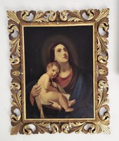 Gyönyörű antik florentin keret C.Krupka festménnyel