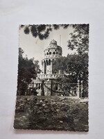 BUDAPEST Jánoshegyi kilátó fekete-fehér régi postatiszta képeslap