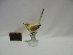 Hollóházi porcelán madár figura, nipp