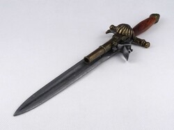1X008 Kovás pisztollyal kombinált hárító tőr replika díszfegyver 37.7 cm
