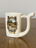 KARLOVY VARY, CSEH, BOHEMIA GYÓGYKÚRA, KICSI PORCELÁN IVÓ POHÁR 6 CM