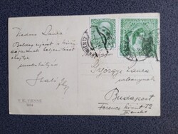 D208776 Cinderella vignette "Viribus Unitis", Austria - Sissi - Kaiserin Elisabeth   újévi lap 1910k