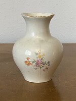 AQUINCUMI PORCELÁN HULLÁMOS SZÁJÚ, APRÓ VIRÁGOS, RETRO VÁZA 13 CM