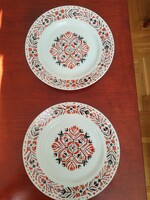Hollóházi porcelán falitányér párban